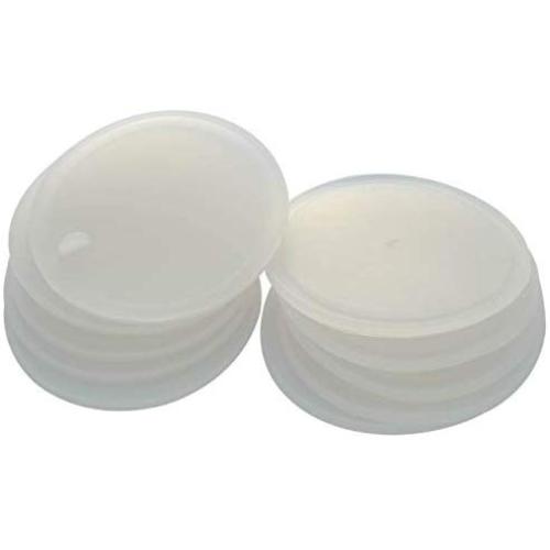 Leak Proof Platinum Silicone Sealing Lid Inserts/Liners for Mason Jars (10 Pack, Wide Mouth)