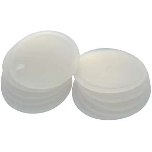 Leak Proof Platinum Silicone Sealing Lid Inserts/Liners for Mason Jars (10 Pack, Wide Mouth)