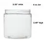 Clear 4 oz Plastic Jars with Black Lids (6 pk) with Mini Jar - PET Round Refillable Containers
