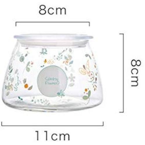 Versiegelte Glas-Lebensmittelflaschenverschlüsse Lagerbehälter für Gewürze, Tee, Kaffee, Zucker – Geeignet für Küchenorganizer, Feder-kompatibel, Wald-Design