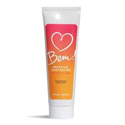 Bem! Brazilian Body Butter Natural Moisturizing Cream for Dry Skin with Coconut and Shea Butter 8 oz