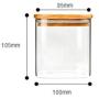 UPKOCH 1 pc Square Glass Jar Grain Canister Sealed Food Storage Container for Loose Tea Coffee Bean (550ml)