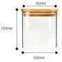 Glasbehälter, Quadratisch, 550 ml - Ideal für Getreide, Tee, Kaffee oder andere trockene Lebensmittel. Verschlossen für optimale Haltbarkeit.