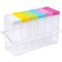 KNUPFMTI 6 Piece Jar Colorful Seasoning Box Kitchen Condiment Storage Container Salt Dispenser