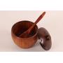 JUSTDOLIFE Seasoning Container Multi-function Wood Salt Box Spice Storage Container