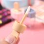 RONRONS Set of 12 Cute Popsicle Shape Empty Lip Gloss Tubes Clear Mini Refillable Lip Balm Bottles with Rubber Inserts (Blue+Pink)