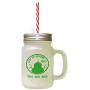 Green Let It Snow 2015 2016 2017 2018 Frosted Glass Mason Jar With Straw