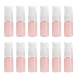 12PCS 10ML/0.34oz Refill Empty Plastic Cosmetic Lotion Pump Bottle Jars Pots with Press Pump Top Portable Makeup Sample Packing Container Dispenser for Face Eye Cream Shampoo Gel Emulsion Liquid