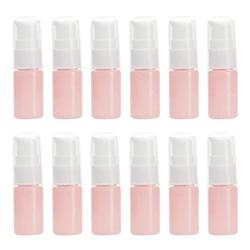 12PCS 10ML/0.34oz Refill Empty Plastic Cosmetic Lotion Pump Bottle Jars Pots with Press Pump Top Portable Makeup Sample Packing Container Dispenser for Face Eye Cream Shampoo Gel Emulsion Liquid