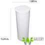 W Gallery 10 White 60 Dram Pop Top - Airtight Smell Proof Containers - Plastic Medical Grade Prescription Bottles for Pills Herbs Flowers Supplements, Bulk Pack, Not Glass Jars