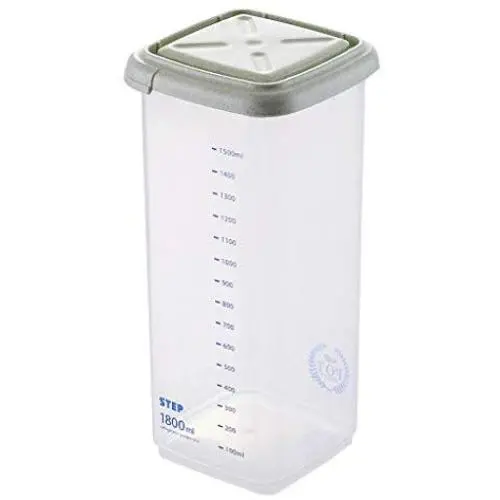 Transparent Plastic Kitchen Refrigerator Food Grain Storage Container Seal Milk Powder Nut Convenient Vacuum Storage Box 1800ML Food Dispensers