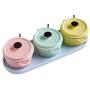 The taste of home Macaron color creative ceramic seasoning jar seasoning bottle sauce tank kitchen storage tank three-piece