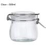 Glasbehälter für Konserven, Smoothies & mehr – Glasgläser mit Deckel, wiederverwendbar für Saft, Milch, Großpackungen, Kaffee, Tee, Snacks – Runder Glasbehälter (Farbe: Klar, Größe: 500ml)