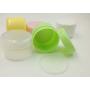 3PCS 100ml/3.4oz Empty Refillable Green Plastic Cream Jars Case Box Cosmetic Storage Container Pot Bottle with Inner Pad Screw Cap For Cream Lip Balm Ointments Powder Small Parts