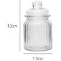 Clear Glass Candy Jar Set - 4 Pcs Small Cookie Container with Lid Tea Storage Canisters (350 ML/12 OZ)