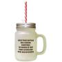 Brown Everythin Happens For A Reason Sometimes Frosted Glass Mason Jar With Straw