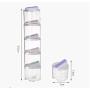 Kitchen Clear Acrylic Seasoning Box Set, 5 Piece Condiment Jar With Perforated Lid Portable Spice Storage Canister-a