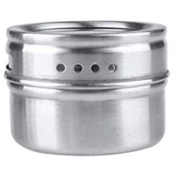 Stainless Steel Magnetic Spice Storage Jar Tins Container With Rack Holder Kitchen Condiment Holder Houseware Accessories,1Pc