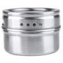 Stainless Steel Magnetic Spice Storage Jar Tins Container With Rack Holder Kitchen Condiment Holder Houseware Accessories,1Pc