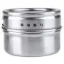 Stainless Steel Magnetic Spice Storage Jar Tins Container With Rack Holder Kitchen Condiment Holder Houseware Accessories,1Pc Stainless Steel Magnetic Spice Storage Jar Tins Container With Rack Holder Kitchen Condiment Holder Houseware Accessories,1Pc
