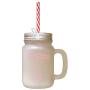 Soft Pink WorldS Coolest New Mexican Aunt NM Frosted Glass Mason Jar With Straw