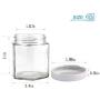 Glass Jars With Lids,Woaiwo-q 4 OZ Mason Jars Spice Jars Honey Jars Small Hexagon Jars(White,25Pack)