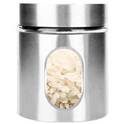 Cookie Jar Cereal Coffee Storage Containers Jar 304 Stainless Steel with Lids Airtight Bpa Free Large, Food Storage Containers Jar for Kitchen Pantry Organization Canister Candy Bulk, 0.6L/1L/1.3L