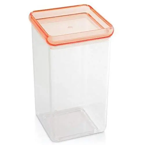 Contenant de Rangement Metaltex, Carré, Transparent, 1,7 Litre