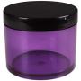 Beauticom 4 oz. (120g/120ML, Quantity: 6 Pieces) Thick Wall Round Leak Proof Clear Acrylic Jars w/Lids for Beauty, Cream (6 Pieces (6 Jars + Lids Together), Purple Base w/Black Top Lid)