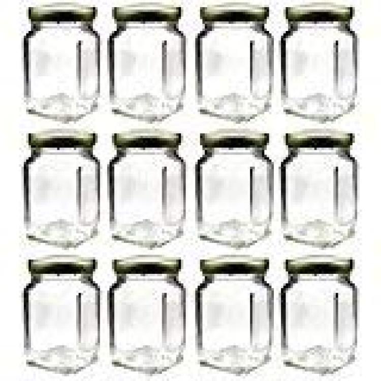 10 oz (292 ml) Victorian Square Glass Jar with White Lid