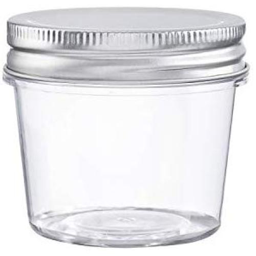 Darice DA04 30066471 Plastic Lids, 4 oz, Storage Jars, Clear