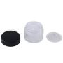 Glass Bottle Frosted Container Compatible Glass Cream Jar for Cosmetic Glass Containers(12 Pack) Empty Cream Jars 50ml (White)