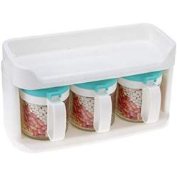 Mini Spice Jars Luxury glass seasoning jar set kitchen supplies