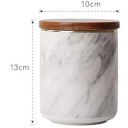 Mini Spice Jars Nordic ceramic sealed cans with lid marble storage jar