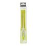 BEAUTISCOOP Crisp White/Green Single Dual-Scoop Beauty Tool (8'' Single, White/Green)
