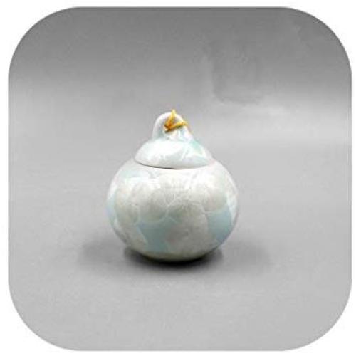 Crystal Glaze Tea Pot Ceramic Powder Candy Jar Trumpet Mini Dendrobium Pill Bottle Portable Tea Storage Box,4