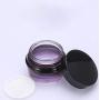 1PCS 50g/50ml/1.7oz Upscale Empty Purple Glass Cream Tin with Black Screw Lid and Inner Pad Refillable Cosmetic Container Pot Holder Portable Travel Bottles for Eye Face Cream Gel Ointments Skin Care