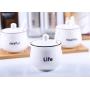 Mini Spice Jars Ceramic Spice Jar Set Home Creative Kitchen Three-piece Set