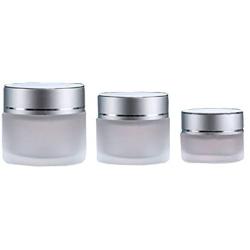 1PCS Reusable Empty Glass Bottle Jar Sample Bottles Face Cream Lip Balm Storage Container Pot for Travel Cosmetics Container Holder (10ML)