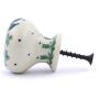 Polish Pottery 1?-inch Drawer Pull Knob Made by Ceramika Artystyczna (Floral Spring Theme) + Certificate of Authenticity