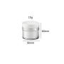 VASANA 1PCS 15ml/0.5oz Airless Pump Jars Empty Refillable Makeup Cosmetic Jar Containers Airless Lotion Cream Via Pot Storages Dispenser with Lids Air Pump Travel Jars(White)