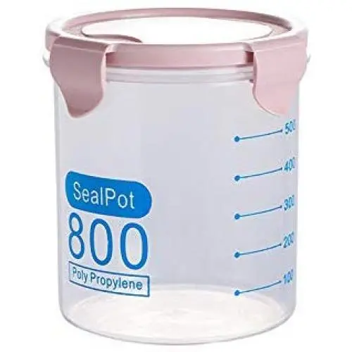 YUMU Kitchen Sealed Food Storage Container with lid, Sealed Moisture-Proof, with Scale, Buckle Sealed Plastic Food Container, no BPA, Keep Food Fresh and Dry,lightpink,Medium YUMU Kitchen Sealed Food Storage Container with lid, Sealed Moisture-Proof, with Scale, Buckle Sealed Plastic Food Container, no BPA, Keep Food Fresh and Dry,lightpink,Medium