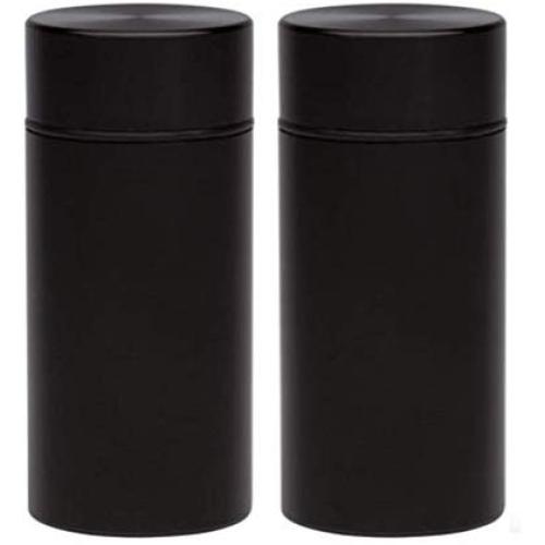 SRW1961 2 x Stash Jar Airtight Smell Proof Aluminum Herb Container Black