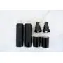(2 Pièces) Flacons Noir Mat Pompage à Air Sans Piston 15ml, 30ml, 50ml – Récipient de Luxe Réutilisable pour Cosmétiques