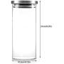 Bouteilles de Rangement en Verre – 1000ml, Bocal en Verre avec Couvercle en Acier Inox pour Café, Alimentation, Rangement de Cuisine Bouteilles de Rangement en Verre – 1000ml, Bocal en Verre avec Couvercle en Acier Inox pour Café, Alimentation, Rangement de Cuisine