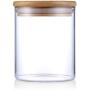CENSUN Borosilicate Glass Airtight Canister Food Storage Container Jar with Bamboo Lid (500ML), SYTGYBL236