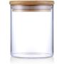 CENSUN Borosilicate Glass Airtight Canister Food Storage Container Jar with Bamboo Lid (500ML), SYTGYBL236