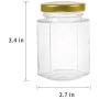 12 pack 4 oz Clear Glass Jam Jars for Jam,Honey,candies,sauce,Baby Foods,Jelly Wedding Favors,DIY Magnetic Spice Jars（Comes with gold lids）