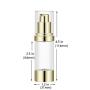 Lil Ray 1 OZ Refillable Airless Pump Bottle, Empty Travel Lotion Container, Plastic Cosmetic Dispenser for Liquid foundation, Lotion, Essential oil, Shampoo (6PCS,Light Gold)