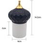 Candle Pillar Holders Creative Castle Candle Holder Ceramic House Decorative Storage Jar Creative Candlestick Storage Tank Home Decoration-Suit 3